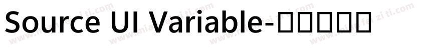 Source UI Variable字体转换